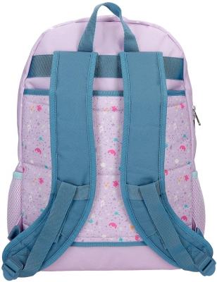Ghiozdan scoala fete, Disney Lovely Stitch, 2 compartimente, lila